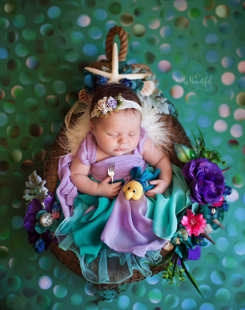 Rielle Princess Dress • The Little Mermaid Inspired-newborn dress-Sew Trendy Accessories