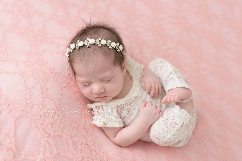Newborn Lace Beanbag Backdrop | More Colors Available
