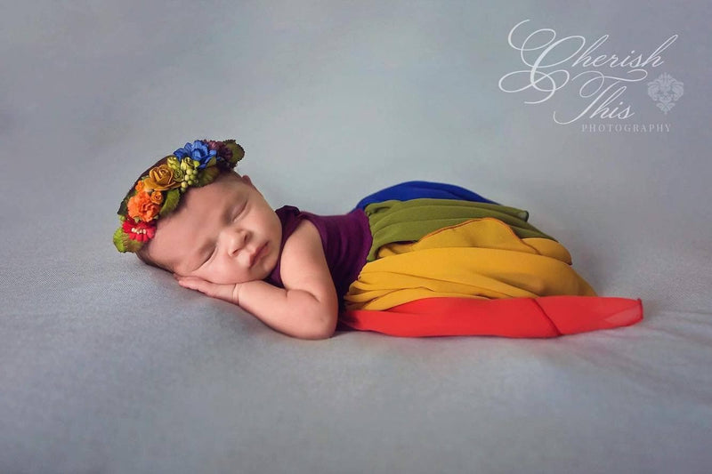 Destiny Gown • Rainbow {jewel tones}-newborn dress-Sew Trendy Accessories