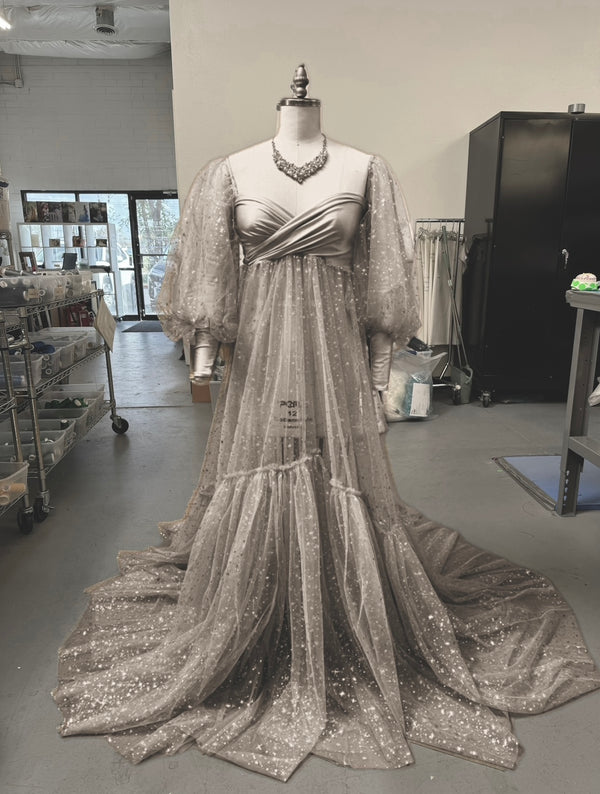 Arizona Gown in Silver Star Foil