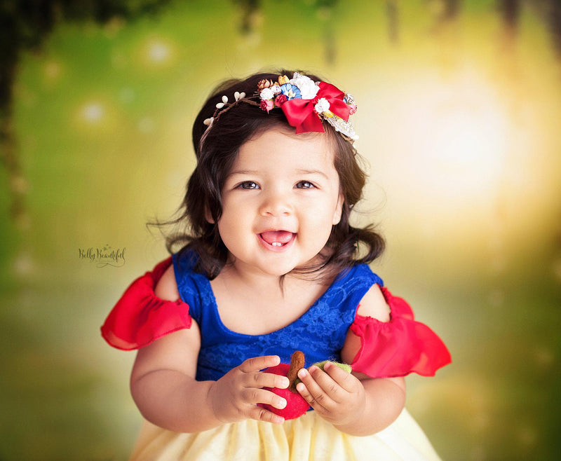 Snow Princess Dress • Snow White Inspired-newborn dress-Sew Trendy Accessories
