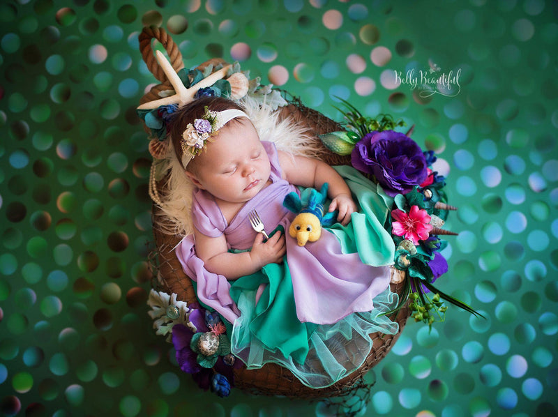 Rielle Princess Dress • The Little Mermaid Inspired-newborn dress-Sew Trendy Accessories