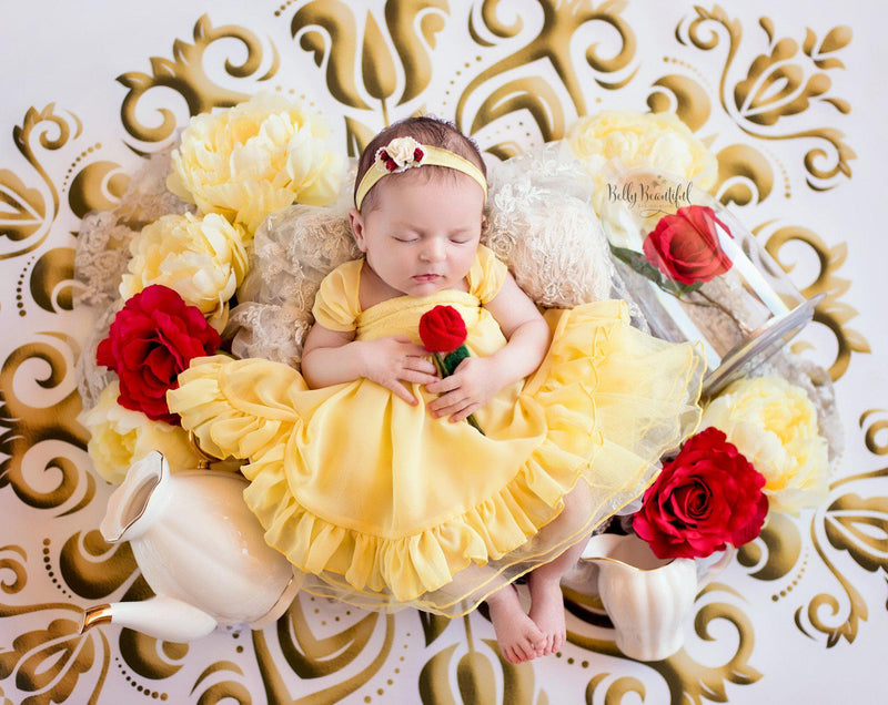 Bae Princess Dress • Beauty and the Beast Inspired-newborn dress-Sew Trendy Accessories