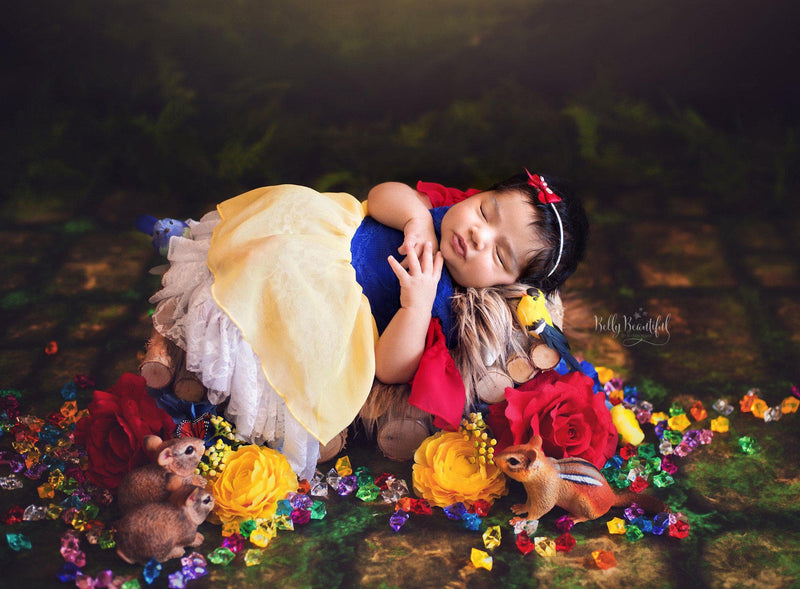 Snow Princess Dress • Snow White Inspired-newborn dress-Sew Trendy Accessories