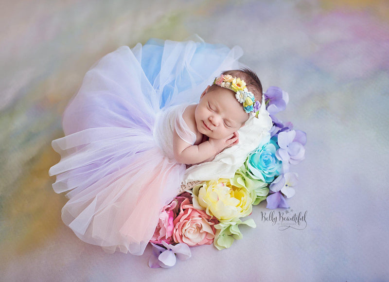 Cherish Gown • Rainbow {PASTEL TONES}-newborn dress-Sew Trendy Accessories