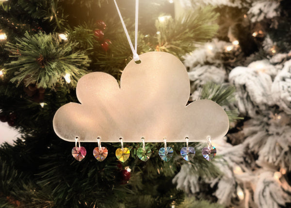 Rainbow Baby Cloud Christmas Ornament
