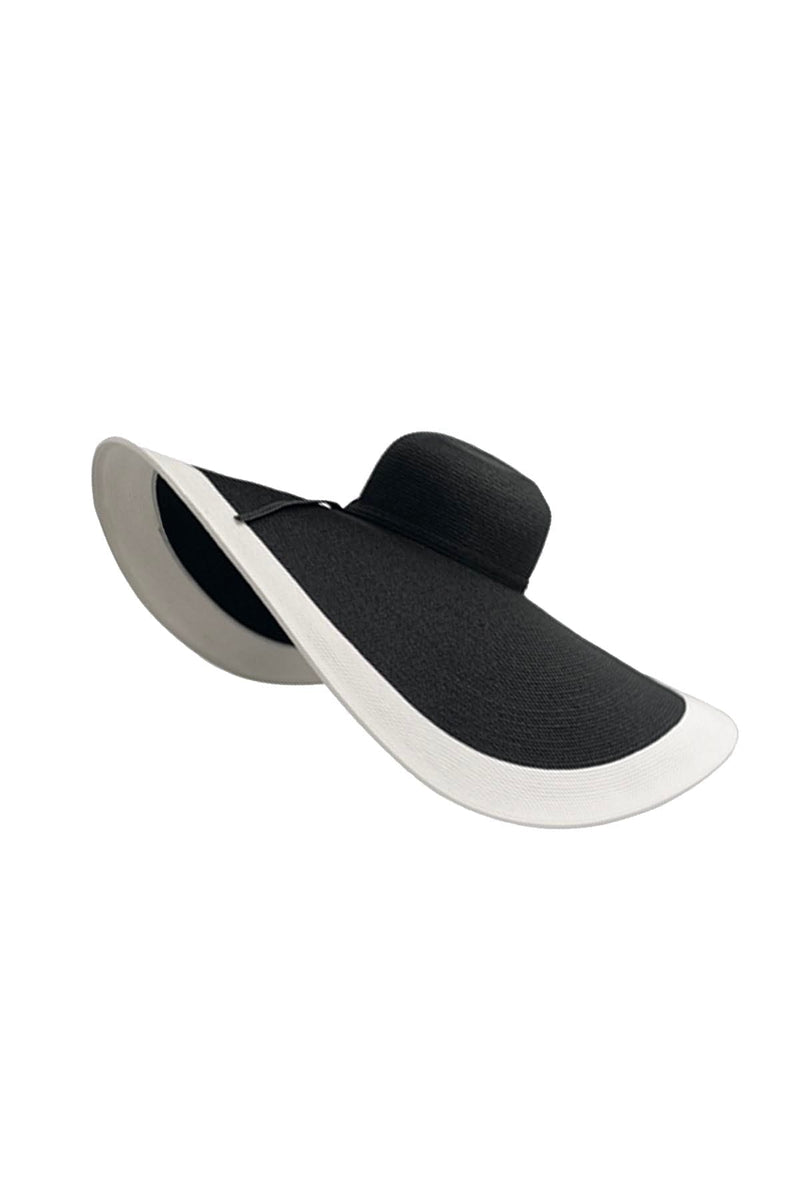 Black and White Wide Brim Hat – Sew Trendy Accessories