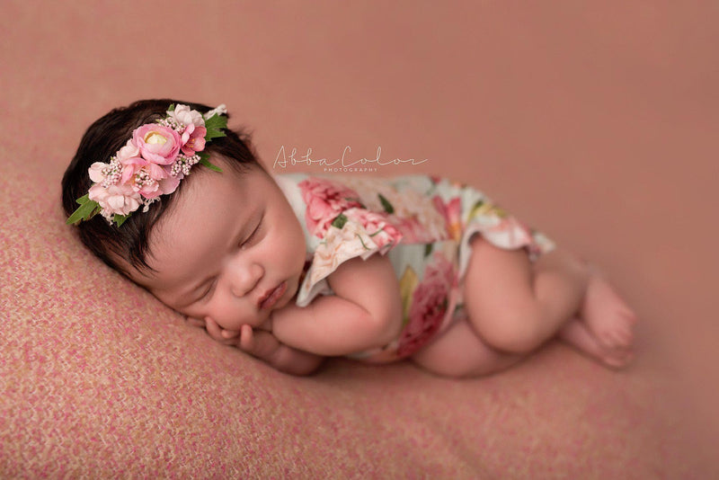 Ava Romper {mint floral}-newborn dress-Sew Trendy Accessories