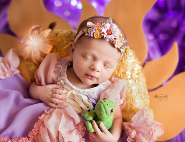 Rae Princess Dress • Rapunzel Inspired-newborn dress-Sew Trendy Accessories