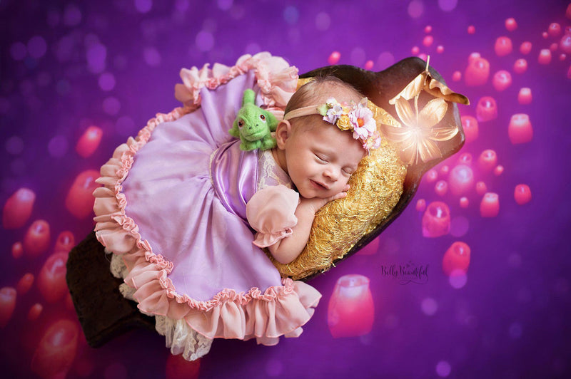 Rae Princess Dress • Rapunzel Inspired-newborn dress-Sew Trendy Accessories